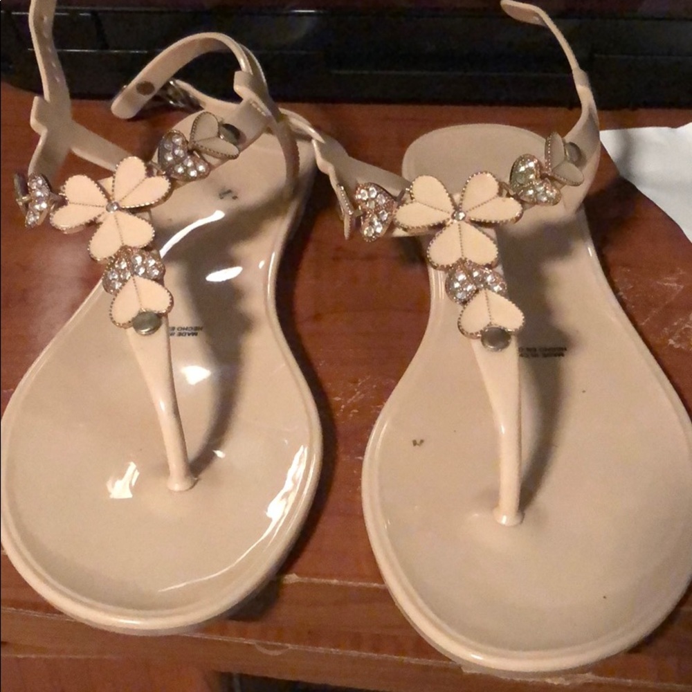 Andrea jelly blush sandal with stones